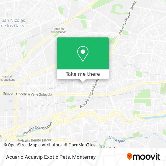Mapa de Acuario Acuavip Exotic Pets