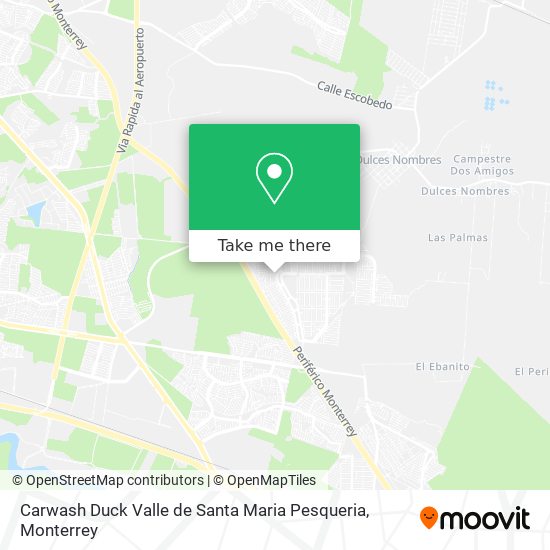 Carwash Duck Valle de Santa Maria Pesqueria map