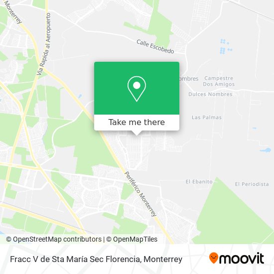Mapa de Fracc V de Sta María Sec Florencia