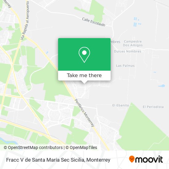 Fracc V de Santa María Sec Sicilia map