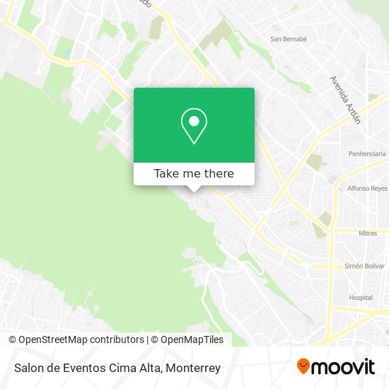 Mapa de Salon de Eventos Cima Alta
