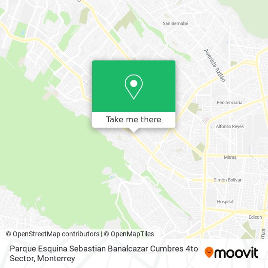 Mapa de Parque Esquina Sebastian Banalcazar Cumbres 4to Sector