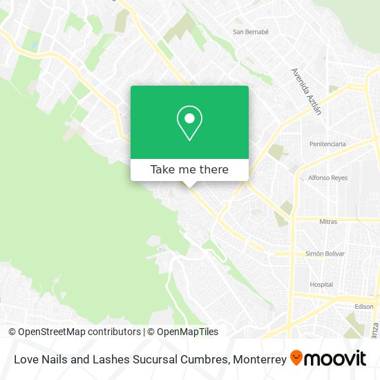 Love Nails and Lashes Sucursal Cumbres map