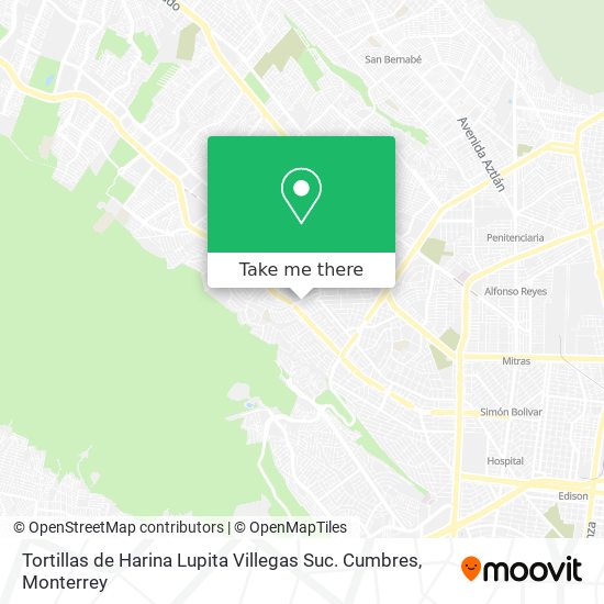 Tortillas de Harina Lupita Villegas Suc. Cumbres map