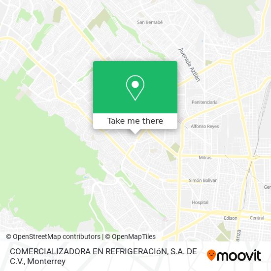 COMERCIALIZADORA EN REFRIGERACIóN, S.A. DE C.V. map