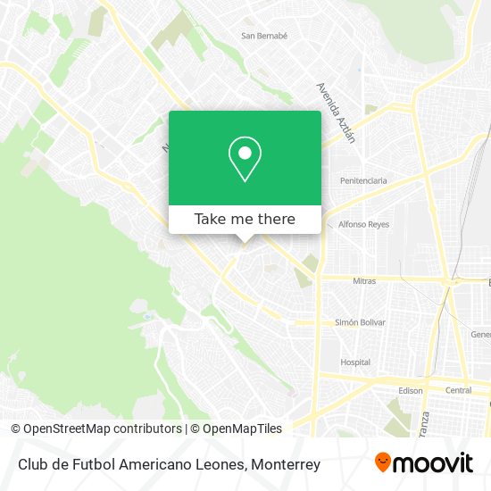 Mapa de Club de Futbol Americano Leones