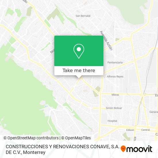 CONSTRUCCIONES Y RENOVACIONES CONAVE, S.A. DE C.V. map