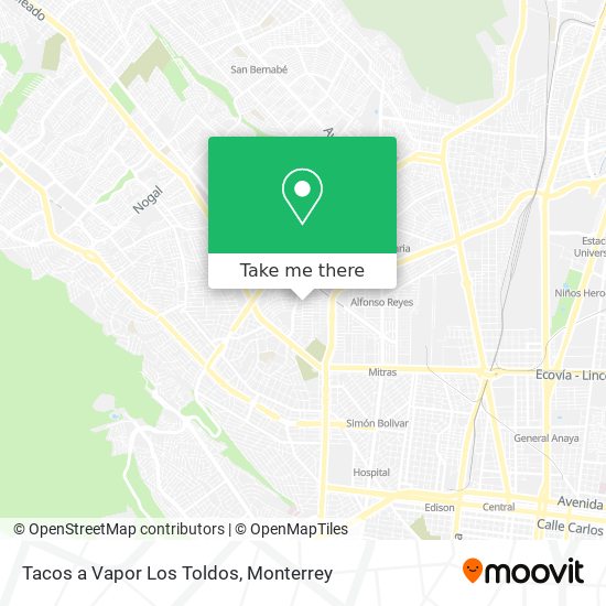 Mapa de Tacos a Vapor Los Toldos