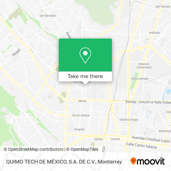 QUIMO TECH DE MÉXICO, S.A. DE C.V. map