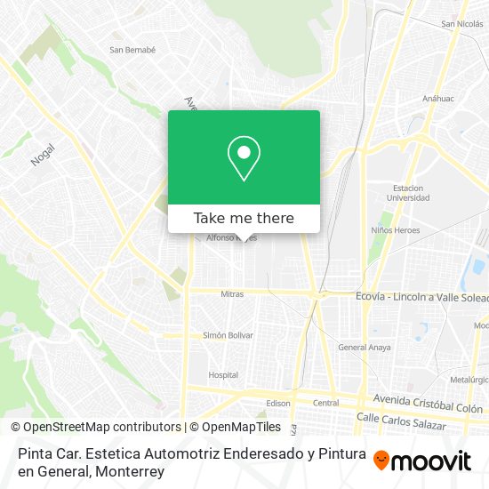 Mapa de Pinta Car. Estetica Automotriz Enderesado y Pintura en General