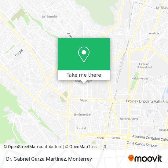 Dr. Gabriel Garza Martínez map