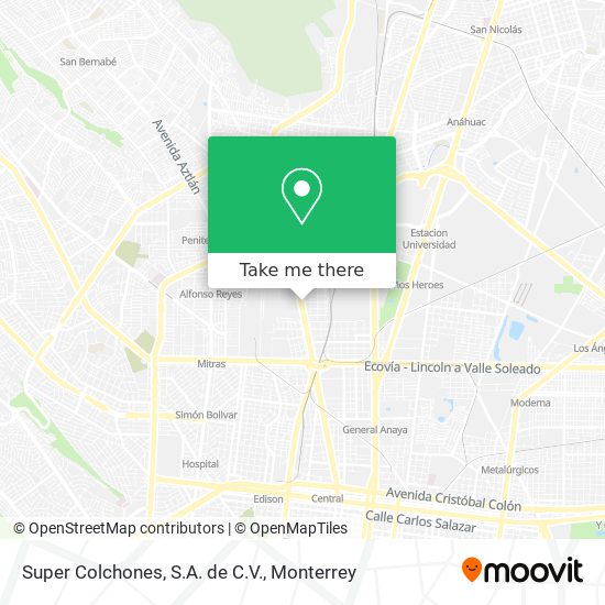 Super Colchones, S.A. de C.V. map