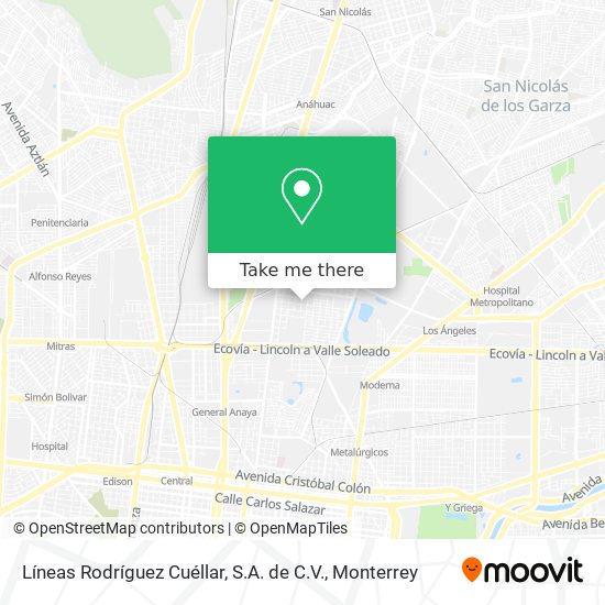 Líneas Rodríguez Cuéllar, S.A. de C.V. map