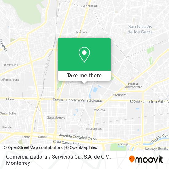 Mapa de Comercializadora y Servicios Caj, S.A. de C.V.