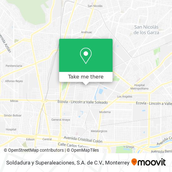 Soldadura y Superaleaciones, S.A. de C.V. map