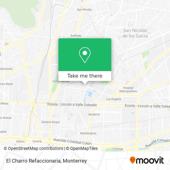 Mapa de El Charro Refaccionaria