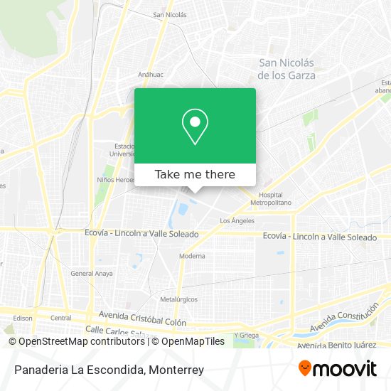 Mapa de Panaderia La Escondida