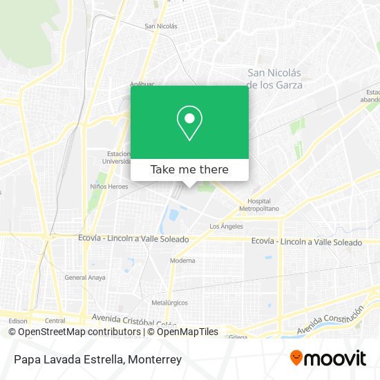 Papa Lavada Estrella map