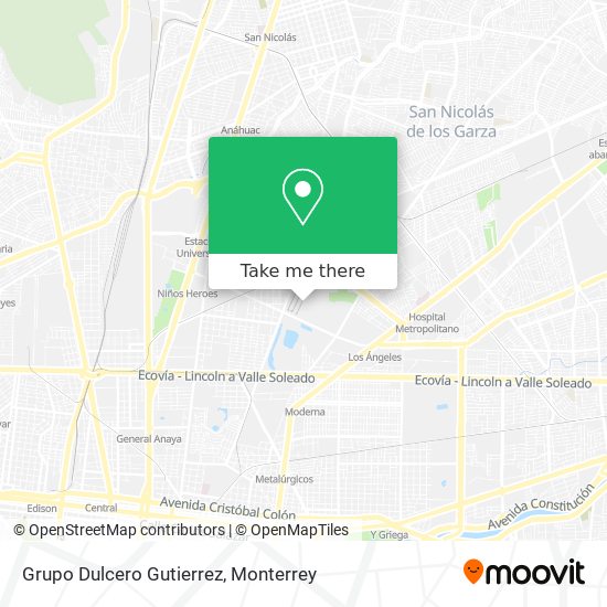 Grupo Dulcero Gutierrez map
