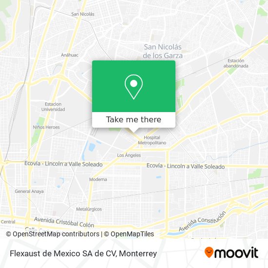 Flexaust de Mexico SA de CV map