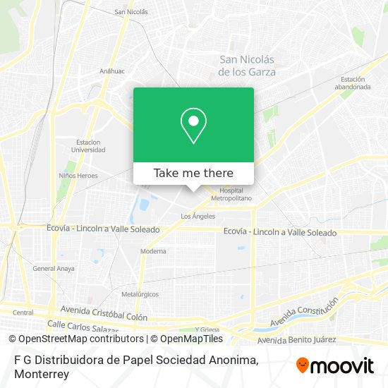 Mapa de F G Distribuidora de Papel Sociedad Anonima