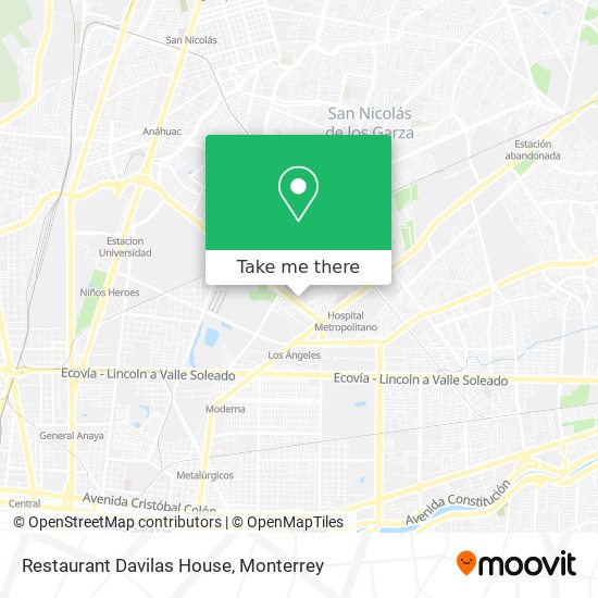 Restaurant Davilas House map