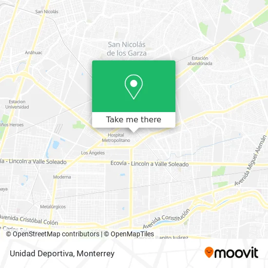 Mapa de Unidad Deportiva