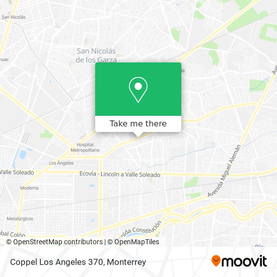 Mapa de Coppel Los Angeles 370