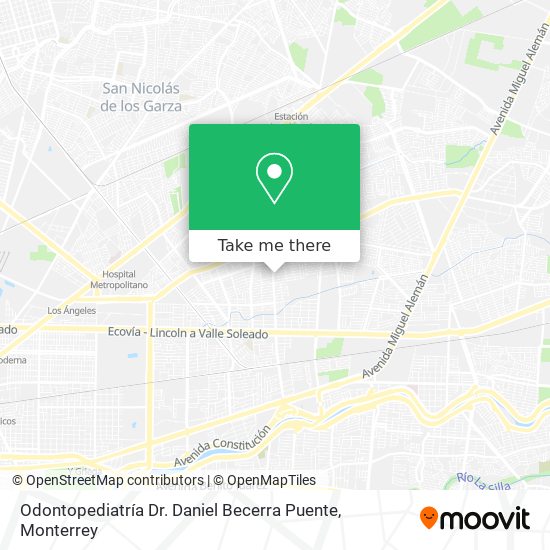 Odontopediatría Dr. Daniel Becerra Puente map