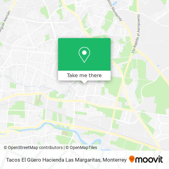 Mapa de Tacos El Güero Hacienda Las Margaritas