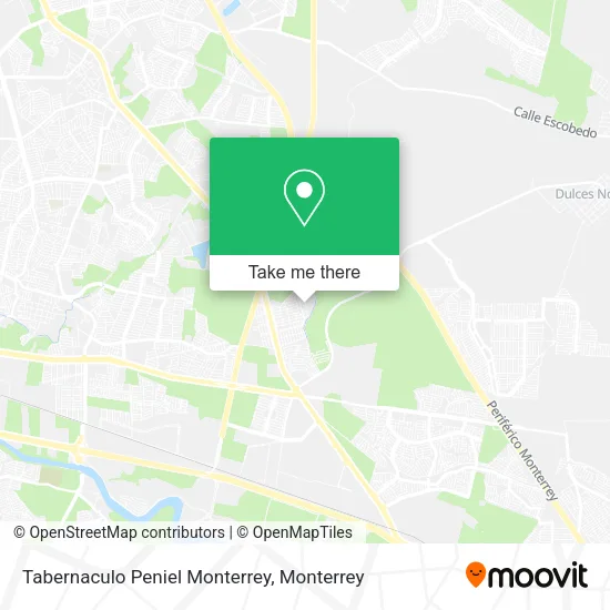 Mapa de Tabernaculo Peniel Monterrey