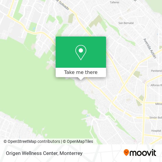 Mapa de Origen Wellness Center