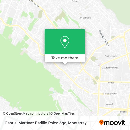 Mapa de Gabriel Martínez Badillo Psicológo