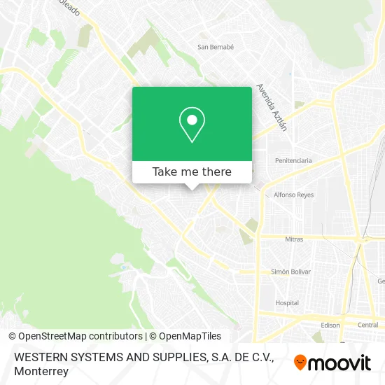 Mapa de WESTERN SYSTEMS AND SUPPLIES, S.A. DE C.V.