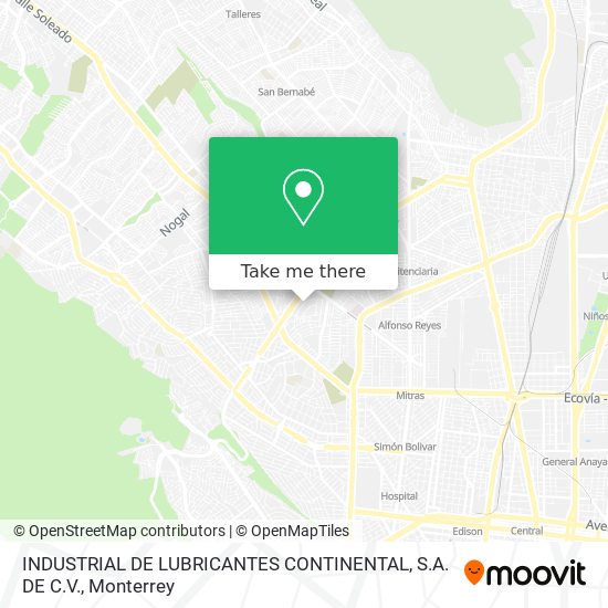 INDUSTRIAL DE LUBRICANTES CONTINENTAL, S.A. DE C.V. map