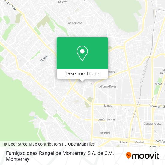 Fumigaciones Rangel de Monterrey, S.A. de C.V. map