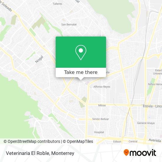 Veterinaria El Roble map