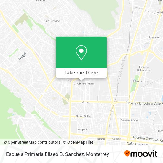 Escuela Primaria Eliseo B. Sanchez map