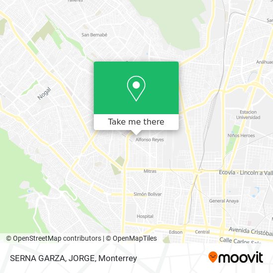 Mapa de SERNA GARZA, JORGE