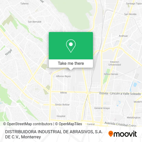 DISTRIBUIDORA INDUSTRIAL DE ABRASIVOS, S.A. DE C.V. map