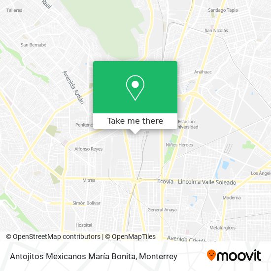 Antojitos Mexicanos María Bonita map