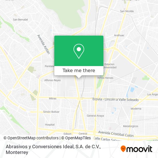 Mapa de Abrasivos y Conversiones Ideal, S.A. de C.V.