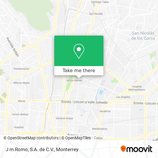 Mapa de J m Romo, S.A. de C.V.