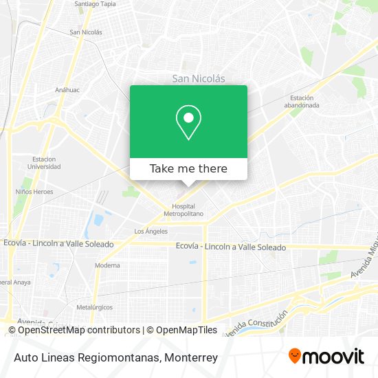 Auto Lineas Regiomontanas map