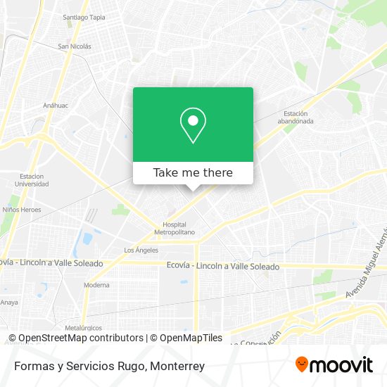 Mapa de Formas y Servicios Rugo