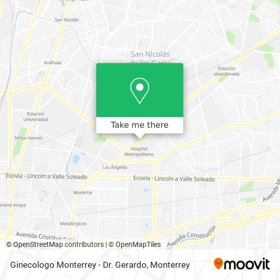 Mapa de Ginecologo Monterrey - Dr. Gerardo