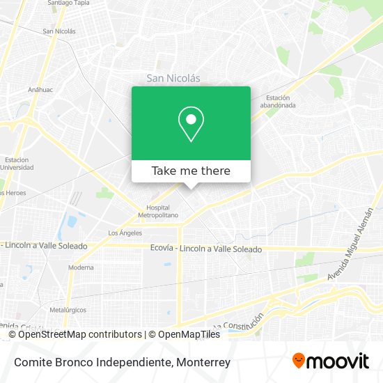 Mapa de Comite Bronco Independiente