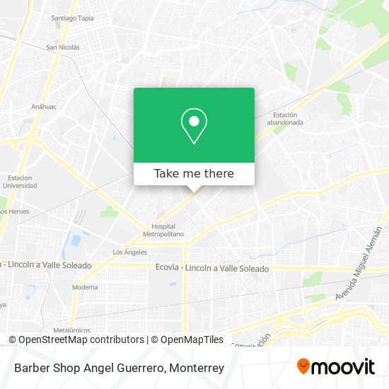 Barber Shop Angel Guerrero map