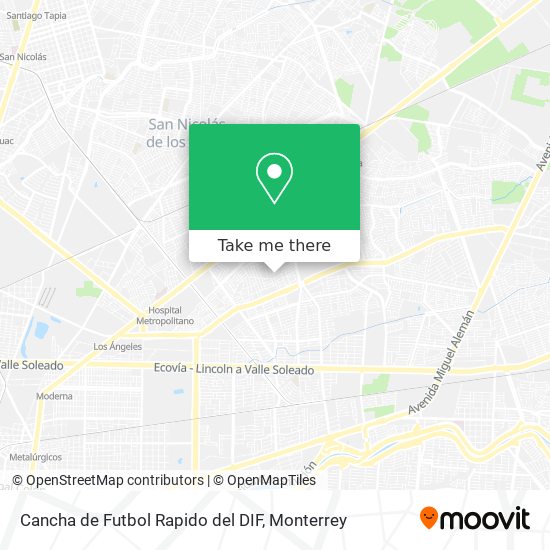 Cancha de Futbol Rapido del DIF map