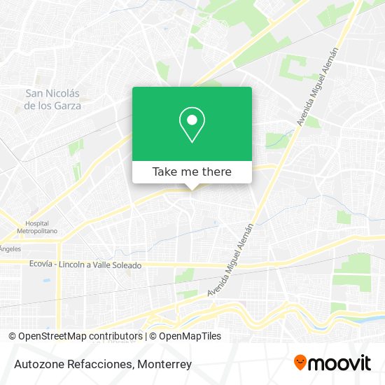 Autozone Refacciones map